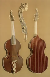 Viola da gamba oder Bassgambe von Joachim Tielke (1641-1719), Hamburg, 1701, aus „Musikinstrumente“