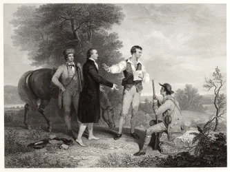 Die Gefangennahme von Major Andre, nach Asher B. Durand, ca. 1846