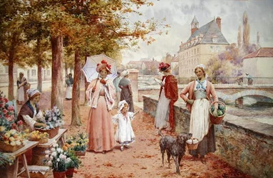 Die Blumenverkäuferin