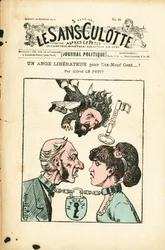 Cover von "Le Sans-Panlotte", Nummer 28, Satirisch in Farben