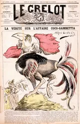 Die Wahrheit über die Coco-Affäre (Gambetta und seine „Hühner“) - Gambetta - von Alfred Le Petitty, in „Le Grelot“ vom 17.12.1882
