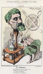 Salate: Karikatur über Joigneaux - ill. vom 18.03.1871 in „Blumen, Früchte und Gemüse des Tages“