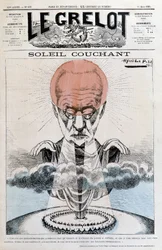 Sonnenuntergang: Victor Hugo - von Alfred Le Pepetit, in „Le Grelot“ vom 11.03.1883