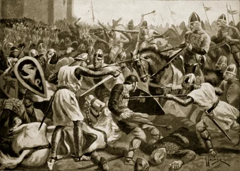 Robert gefangen genommen bei Tinchebral, 1106, Illustration aus 