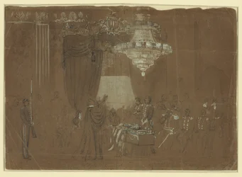 Trauerfeier für Col. Ellsworth im Ostzimmer des Weißen Hauses
