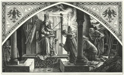 Otto III. am Grab von Karl dem Großen