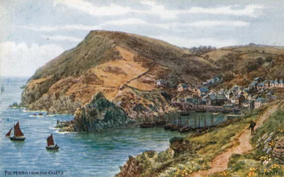 Polperro, von den Klippen