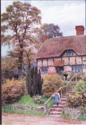 Die Cottage-Stufen, Ardington, Berkshire, aus The Cottages and the Village Life of Rural England, veröffentlicht von Dent & Sons Limited