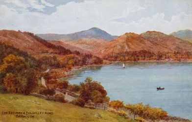 Das Ästuar und Dolgelley Road, Barmouth