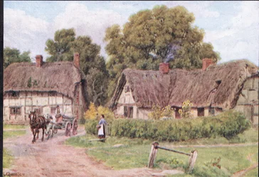 West Hagbourne, Berkshire, aus „Die Landhäuser und das Dorfleben im ländlichen England“, veröffentlicht von Dent & Sons Limited, 1912