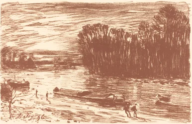 Ufer des Loing bei Saint-Mammes Bords du Loing, pres Saint-Mammes