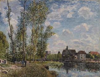 Moret, Blick auf den Loing, Nachmittag im Mai