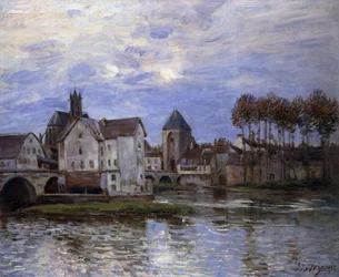 Pont de Moret bei Sonnenuntergang, 1892