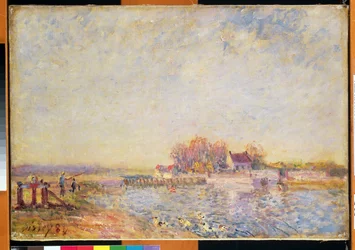Flusslandschaft mit Enten, 1881