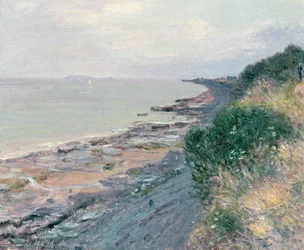 Die Klippe bei Penarth, Abend, Ebbe