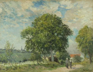 Der Eingang zum Dorf, ca. 1880
