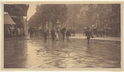Ein nasser Tag auf dem Boulevard, Paris