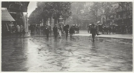 Ein nasser Tag auf dem Boulevard, Paris