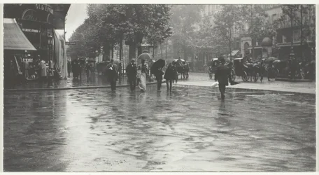 Ein nasser Tag auf dem Boulevard, Paris, 1894, gedruckt 191832