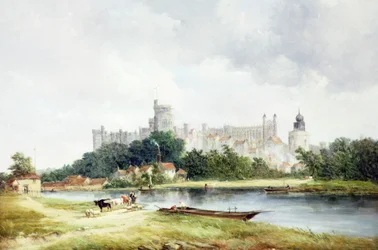 Schloss Windsor von den Brocas-Wiesen aus