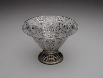 Schale, ca. 1914-15 (emailliertes, vergoldetes und bronzefarbenes Glas)