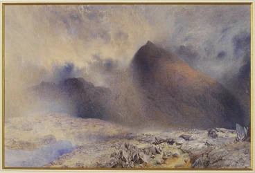Mount Snowdon durch aufklarende Wolken, 1857