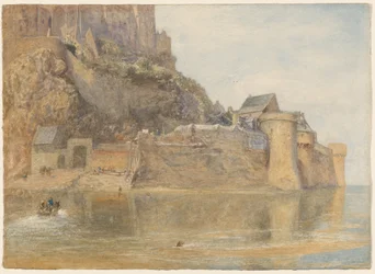 Die Festungsmauern, Mont-Saint-Michel, Frankreich
