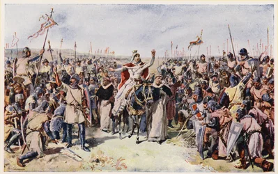 Heilige Königin Isabel von Portugal in der Schlacht von Alvalade