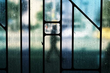 Regnerische Glasstraßensicht