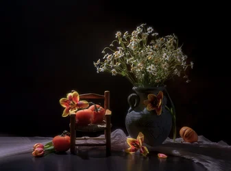Stimmungsvolle Blumenernte