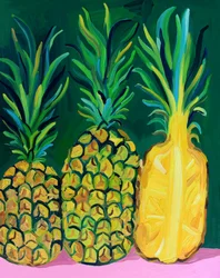 Lebendige tropische Ananas