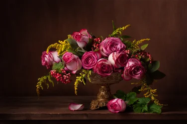 Stimmungsvolle rosa Rosen