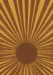 Retro Goldener Sonnenstrahl