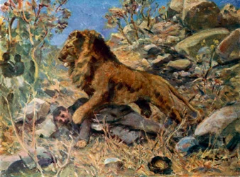 David Livingstone, Livingstone und der Löwe