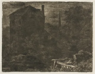 Landschaft im dunklen Stil