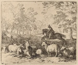 Das Pferd gezwungen, den Hirsch zu verfolgen