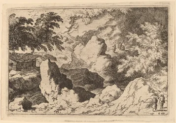 Drei Männer auf einem Felsen