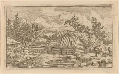 Zwei Balken schwimmen im Wasser, wahrscheinlich ca. 1645-1656
