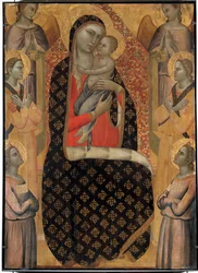 Die Majestätische Jungfrau umgeben von sechs Engeln