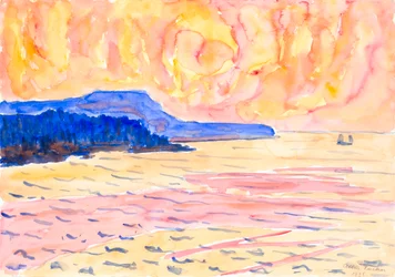 Aquarell Nr. 6, Blaue Küste