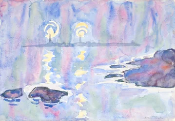 Aquarell Nr. 73, Blau und Lavendel, 1928