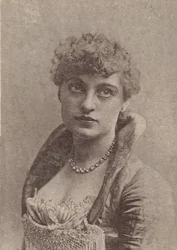 Charlotte Tittell, aus der Schauspielerinnen-Serie N67 zur Förderung von Virginia Brights Zigaretten, ca. 1888