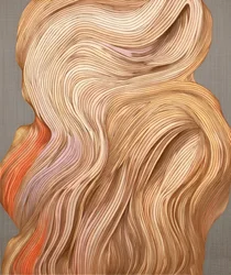 Fließende blonde Wellen