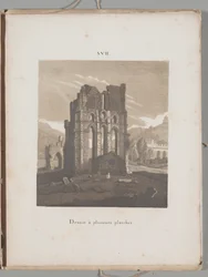Die Kunst der Lithographie: Italienische Kirchenruine, Platte XVII