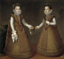 Die Infantinnen Isabel Clara Eugenia und Catherine Michelle von Spanien