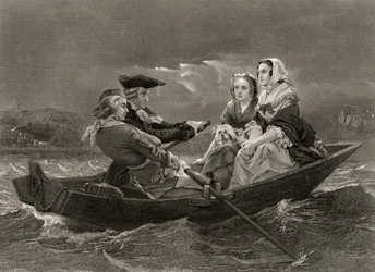 Lady Harriet Ackland auf dem Weg zum Lager von General Gates, aus 