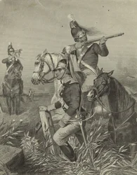 Lees Kavallerie im Gefecht bei der Schlacht von Guilford, 1858