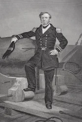 Porträt von Admiral Andrew Hull Foote (1806-63)