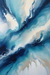 Blaues flüssiges Abstrakt