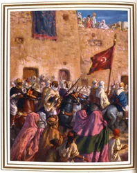 Die Abreise zum Dschihad oder Heiligen Krieg, 1918